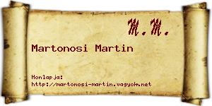 Martonosi Martin névjegykártya