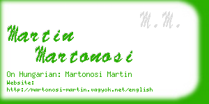 martin martonosi business card